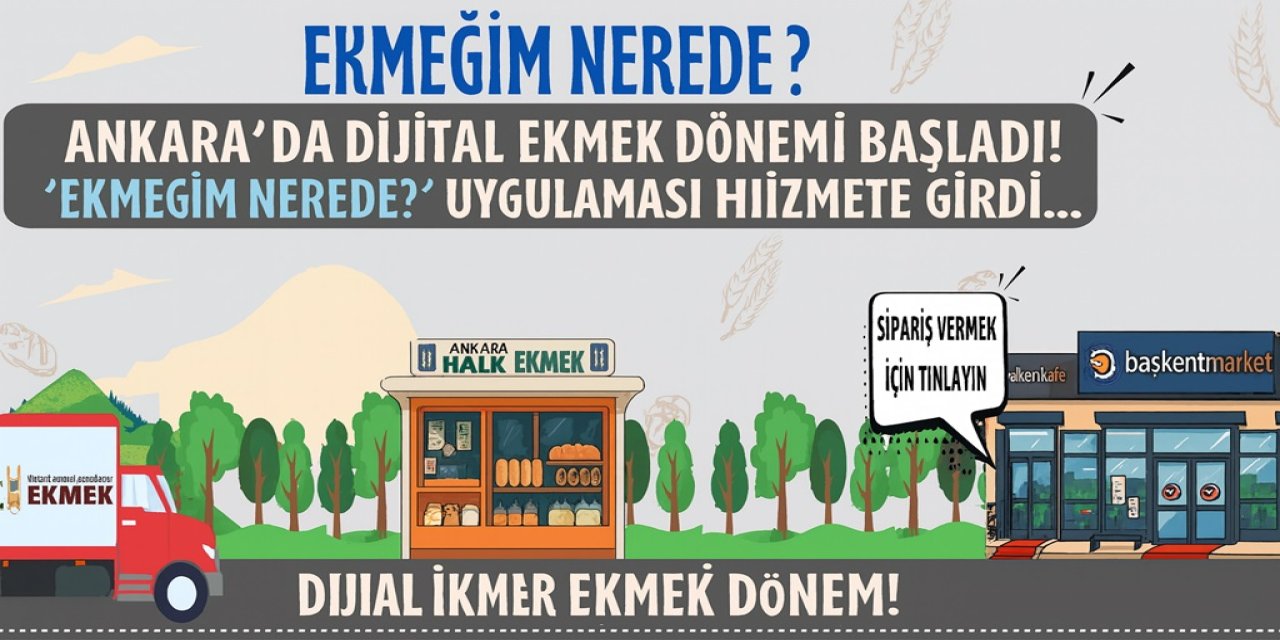 Ankara’da Dijital Ekmek Dönemi Başladı! “Ekmeğim Nerede?” Uygulaması Hizmete Girdi