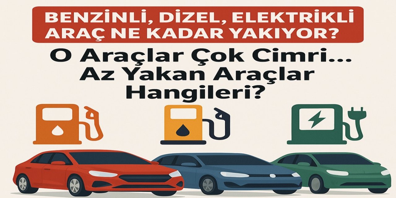 Benzinli, Dizel, Elektrikli Araç Ne Kadar Yakıyor? O Araçlar Çok Cimri... Az Yakan Araçlar Hangileri?