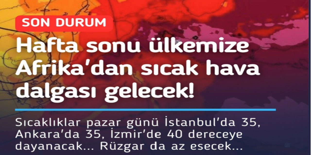 Ankaralı Yine Yanıp Kavrulacak! Hafta Sonu Sıcaklık 35 Derece... Yine Afrika'dan Geliyor!