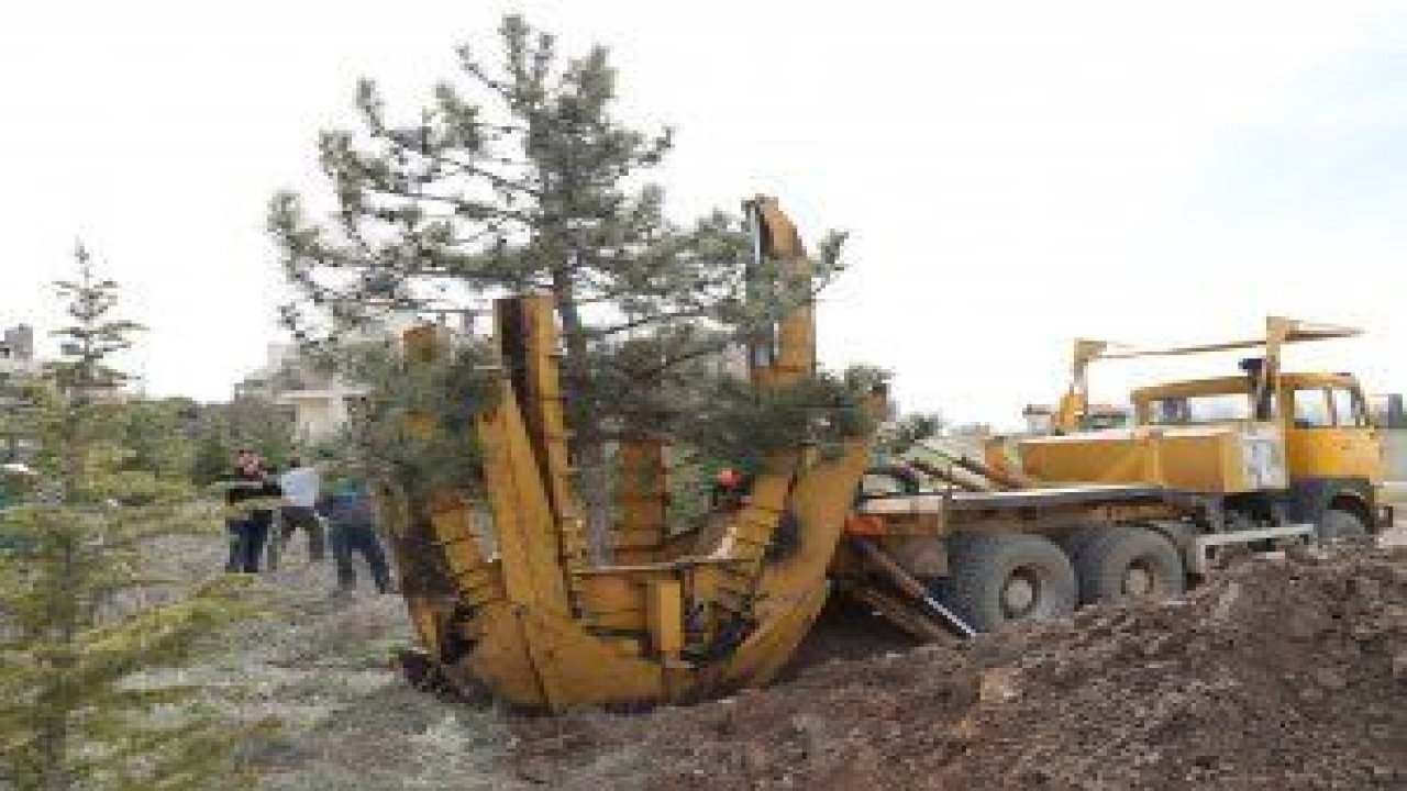 “Konya Yolu’nun Alta Alınması projesi” öncesi proje güzergahında olan 130 ağaç nakil ediliyor