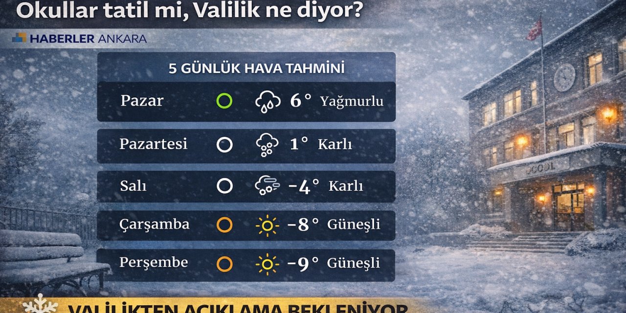 Ankara’da bu hafta kar tatil var mı? Okullar tatil mi, Valilik ne diyor?