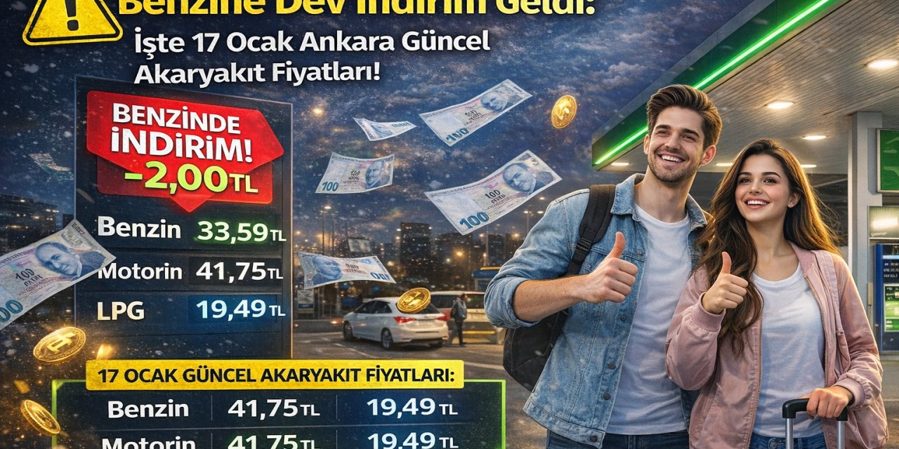 Ankara’da Tabelalar Gece Yarısı Değişti! Benzine Dev İndirim Geldi: 17 Ocak Listesi!