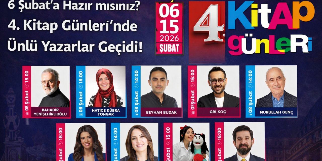 Pursaklar’da Edebiyat Şöleni Başlıyor! 6 Şubat’a Hazır mısınız? Ünlü Yazarlar Geçidi!