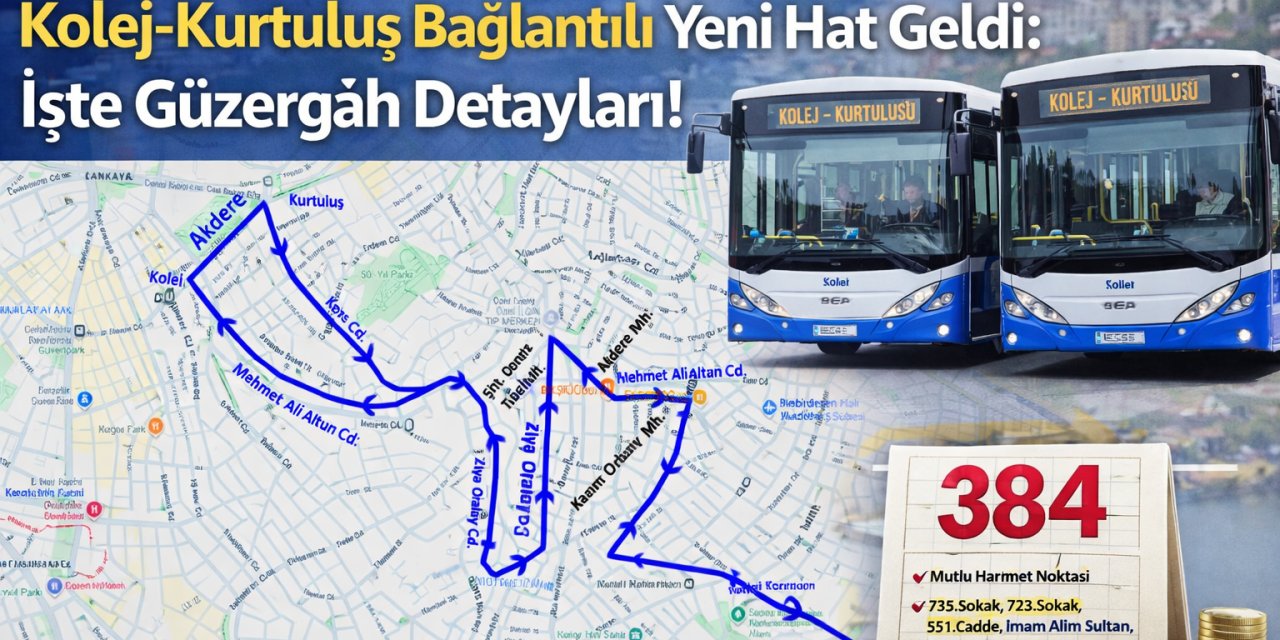 Akdere ve Mutlu Mahallesi Sakinleri Dikkat! Kolej-Kurtuluş Bağlantılı Yeni Hat Geldi: İşte Güzergâh Detayları!