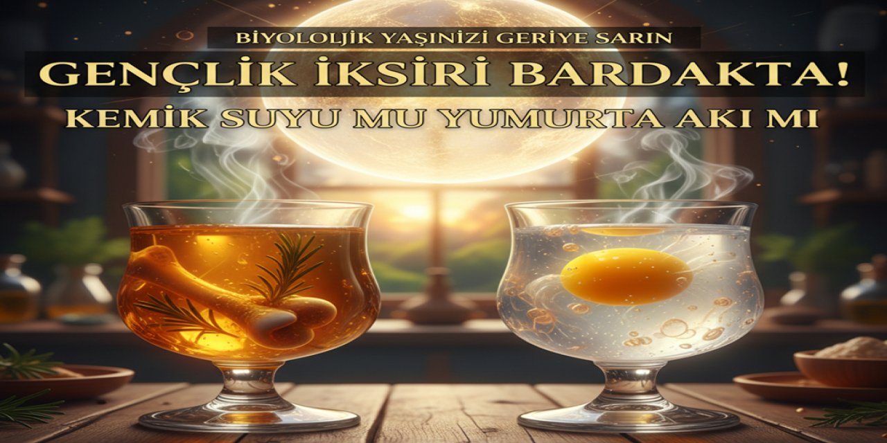 Gençlik İksiri Bardakta! Kemik Suyu mu Yumurta Akı mı? Biyolojik Yaşınızı Geriye Sarın...