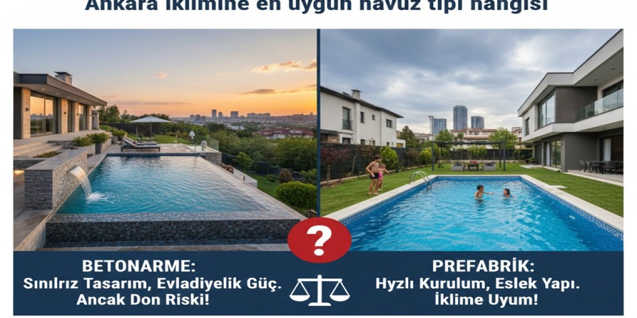 Ankara Havuz 2026: Prefabrik mi Betonarme mi? Ankara iklimine en uygun havuz tipi hangisi?