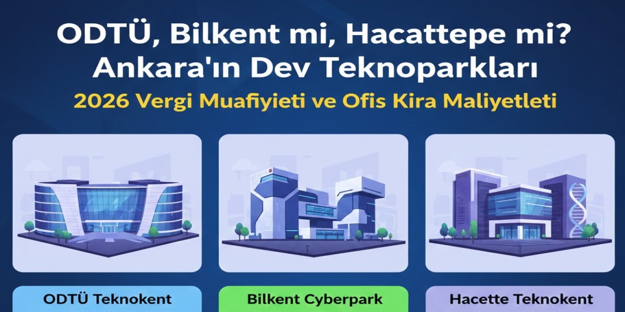 ODTÜ, Bilkent mi, Hacettepe mi? Ankara'nın Dev Teknoparkları... 2026 Vergi muafiyeti ve Ofis kira maliyetleri
