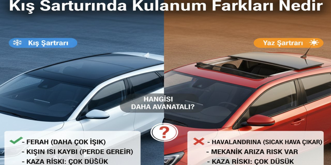 Cam Tavan mı, Sunroof mu? Yaz ve Kış Şartlarında Kullanım Farkları Nedir?