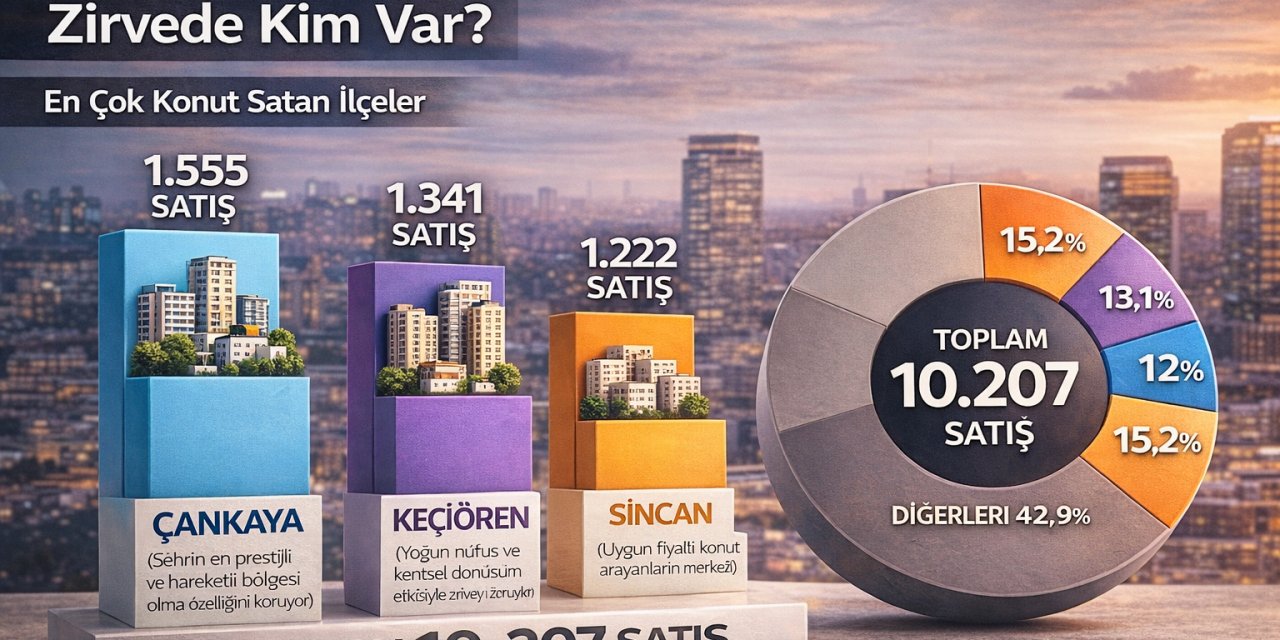 Çankaya mı, Keçiören mi? 2026 Ocak Ayı Ankara Konut Satış Raporu: Zirvede Kim Var?