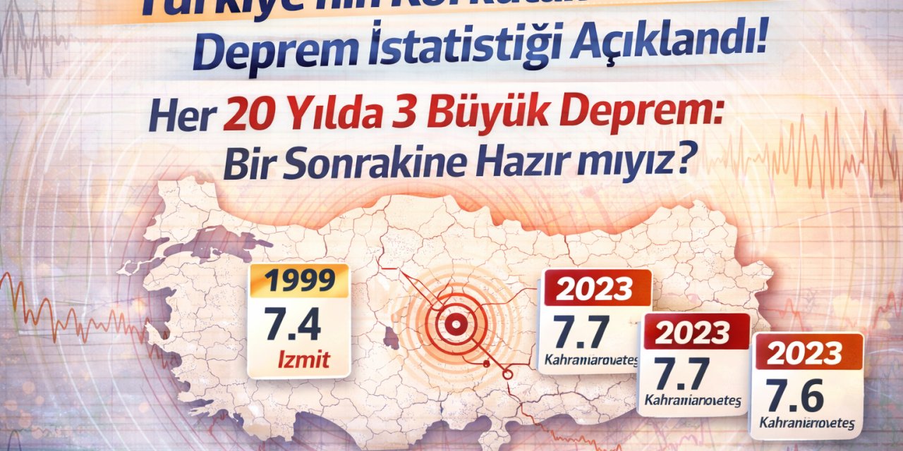 Türkiye’nin Korkutan Deprem İstatistiği Açıklandı! Her 20 Yılda 3 Büyük Deprem: Bir Sonrakine Hazır mıyız?