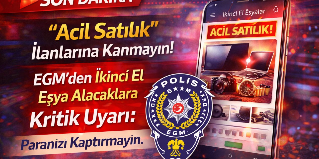 "Acil Satılık" İlanlarına Kanmayın! EGM’den İkinci El Eşya Alacaklara Kritik Uyarı: Paranızı Kaptırmayın.