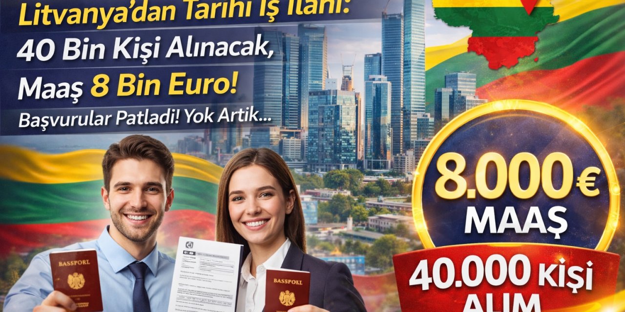 Litvanya’dan Tarihi İş İlanı: 40 Bin Kişi Alınacak, Maaş 8 Bin Euro! Başvurular Patladı! Yok Artık...