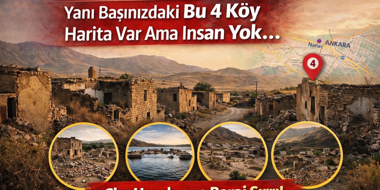 Ankaralılar Dikkat! Yanı Başınızdaki Bu 4 Köy Harita Var Ama İnsan Yok... Cin, Heyelan ve Baraj Sırrı!