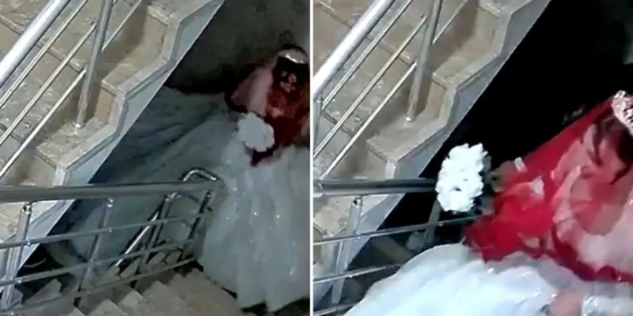 Gelin ve Damat Başbaşa Kalmak İçin Eve Koştular Ama...Özel Gece Kabusa Döndü! Sosyal Medyada Olay Yaratan Görüntü