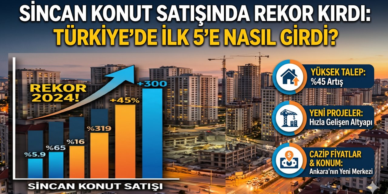 Sincan Konut Satışında Rekor Kırdı: Türkiye’de İlk 5’e Nasıl Girdi?