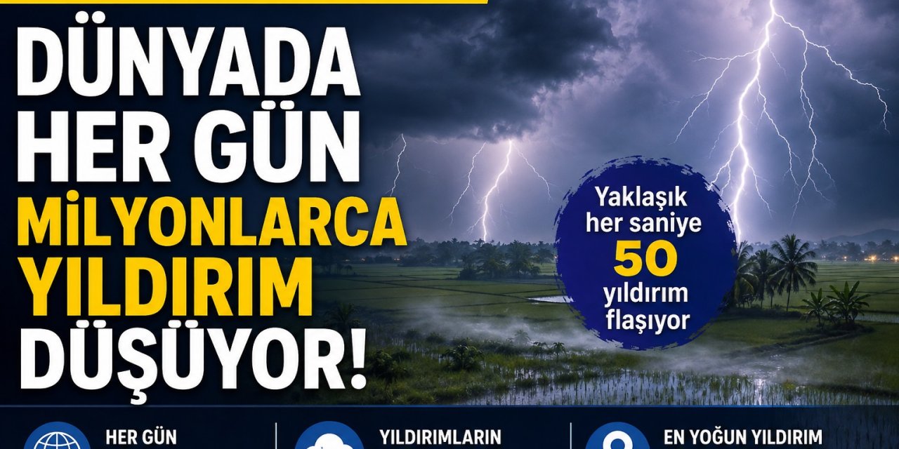 Dünyada Her Gün Milyonlarca Yıldırım Düşüyor! Bu Gerçeği Daha Önce Hiç Duymadınız!