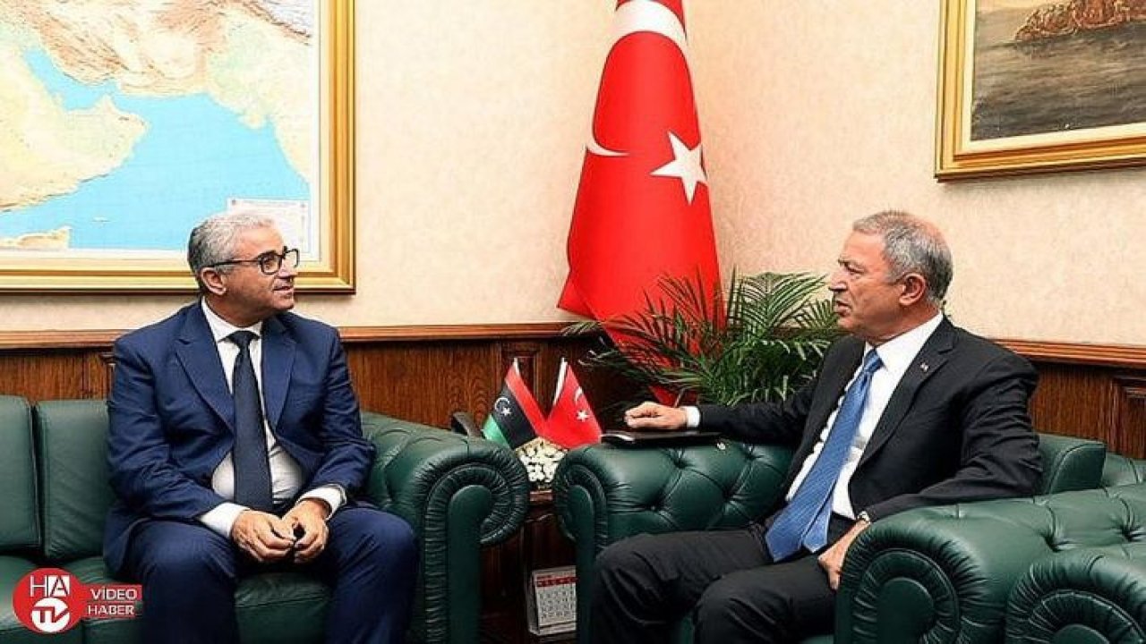Bakan Akar, Libya İçişleri Bakanı Bashaagha ile bir araya geldi