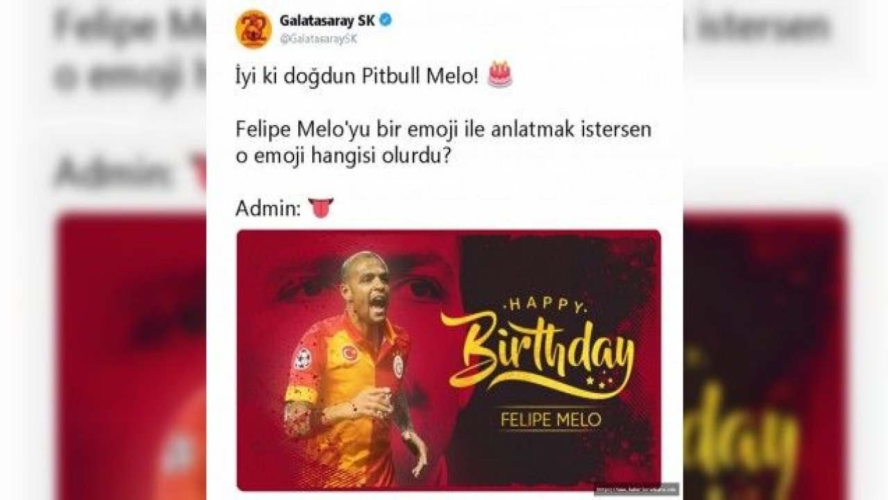 Galatasaray, Felipe Melo’nun doğum gününü unutmadı