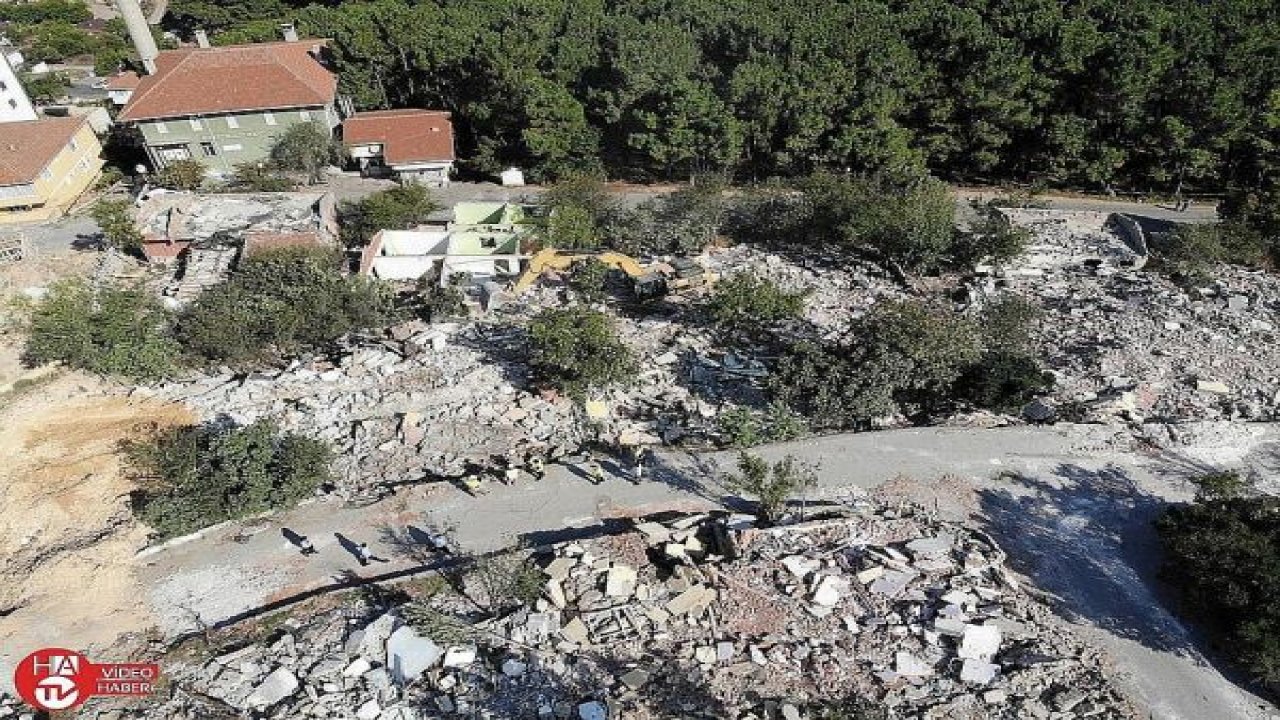 İstanbul’da yıkılan korku evleri havadan görüntülendi
