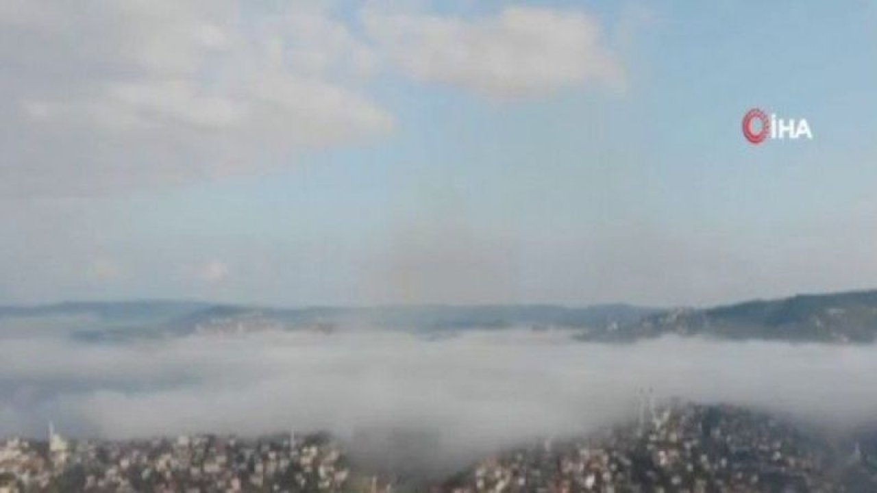 Sisler altında kalan İstanbul havadan görüntülendi