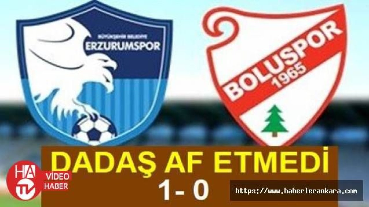 Futbol: TFF 1. Lig Erzurumspor: 1 - Boluspor: 0
