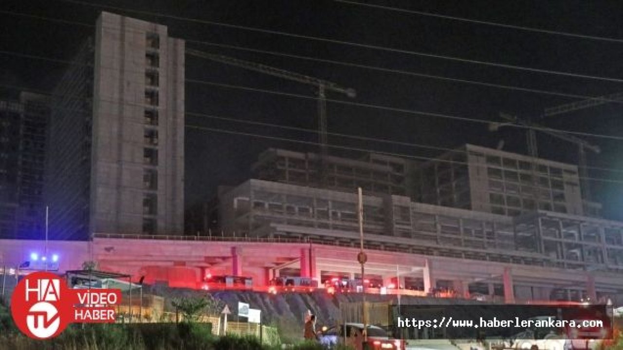 Hastane inşaatının deposunda yangın