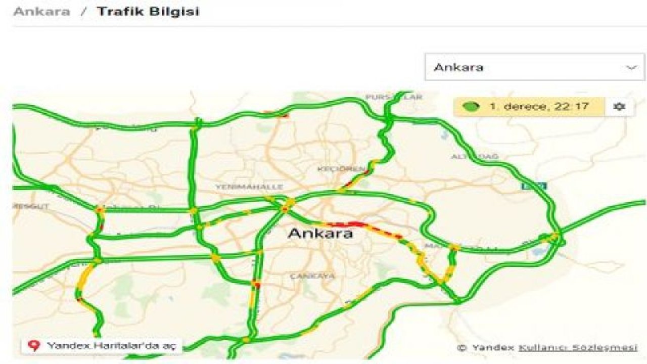 Ankara Haber Trafik - Ankara Trafik Durumu 2020