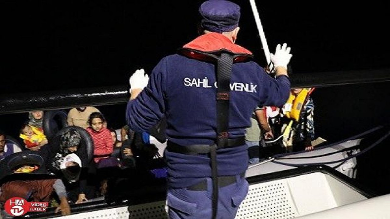 Ayvalık açıklarında 47 düzensiz göçmen yakalandı
