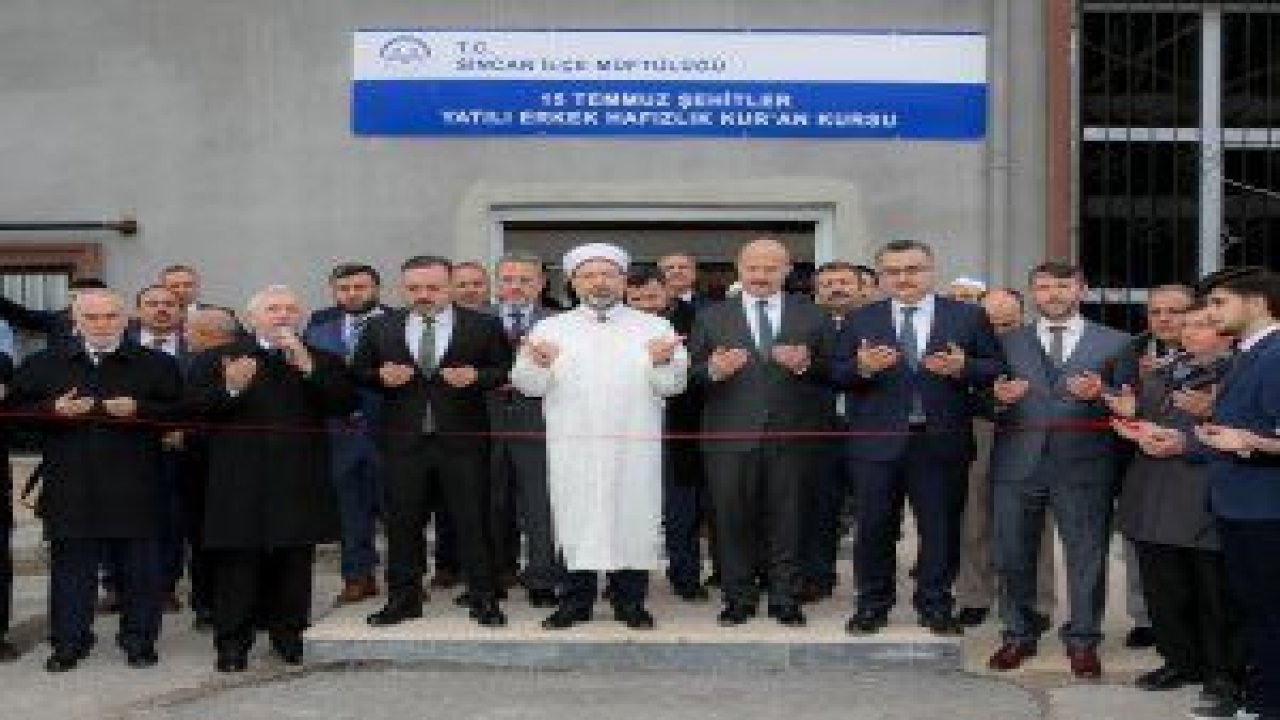 15 Temmuz Şehitler Yatılı Erkek Hafızlık Kur'an Kursu'nun açılışı gerçekleştirildi