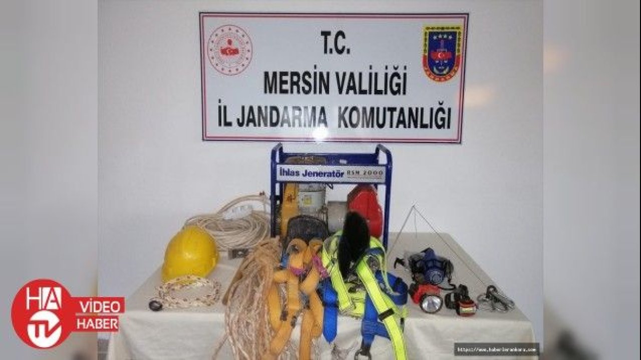 Mersin'de kaçak kazı operasyonu: 3 gözaltı
