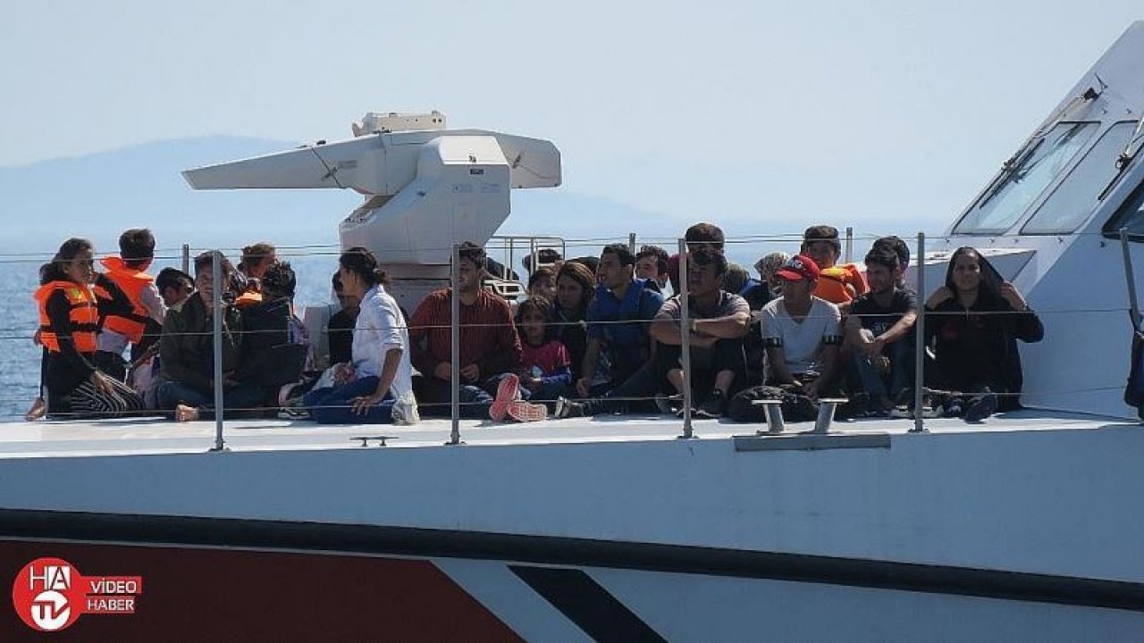 Düzensiz göçmenleri taşıyan botta fenalaşan kadın kurtarıldı