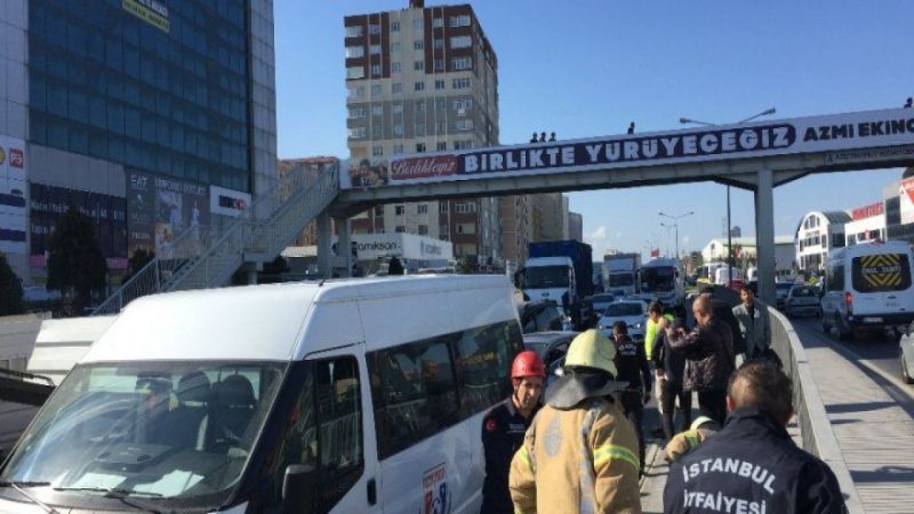 Tem bağlantı yolunda trafiği kilitleyen kaza