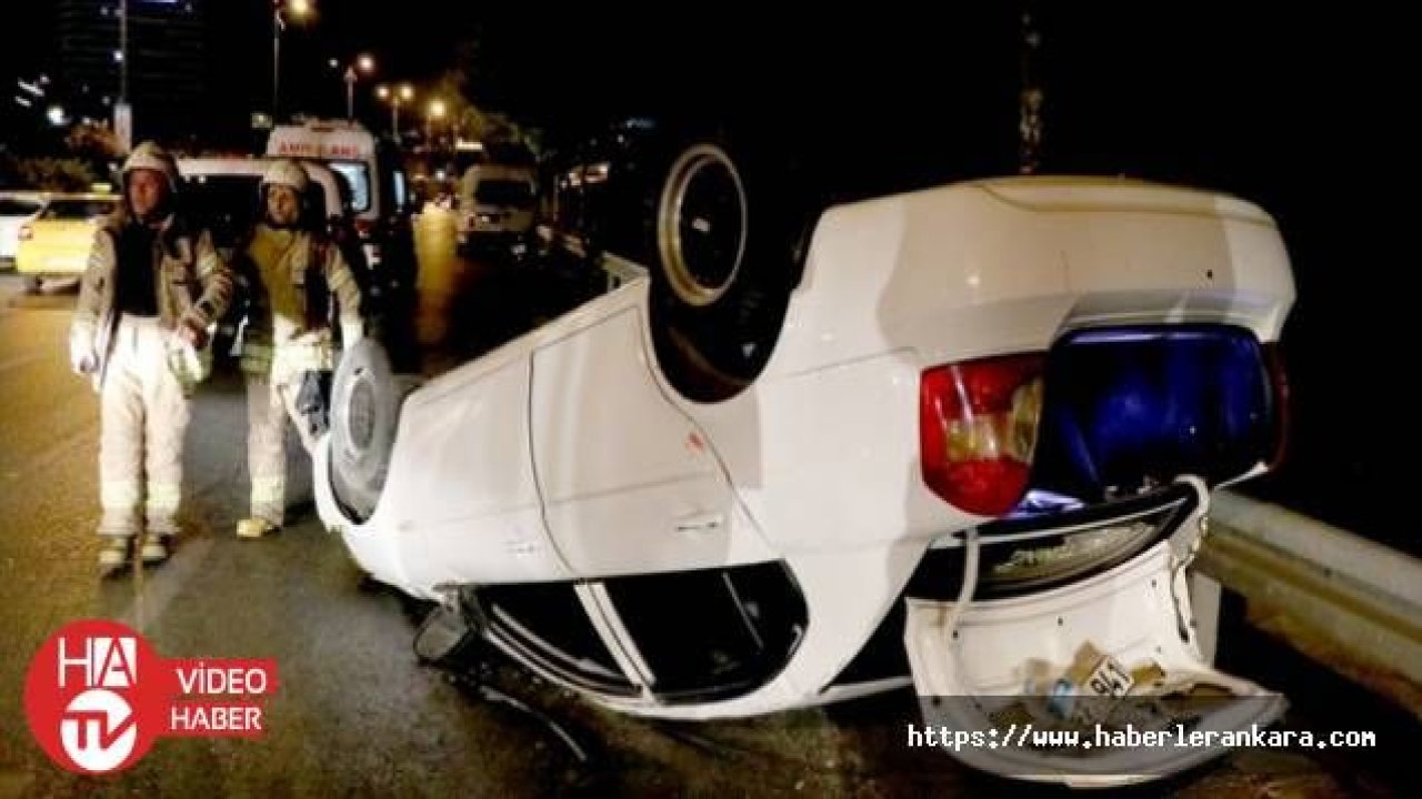 Bayrampaşa'da iki otomobil çarpıştı: 5 yaralı