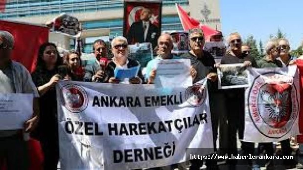 Emekli özel harekatçılardan Anayasa Mahkemesi önünde protesto