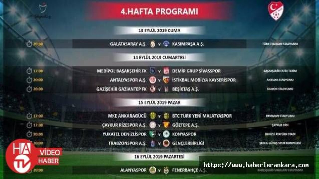 Süper Lig'de program açıklandı