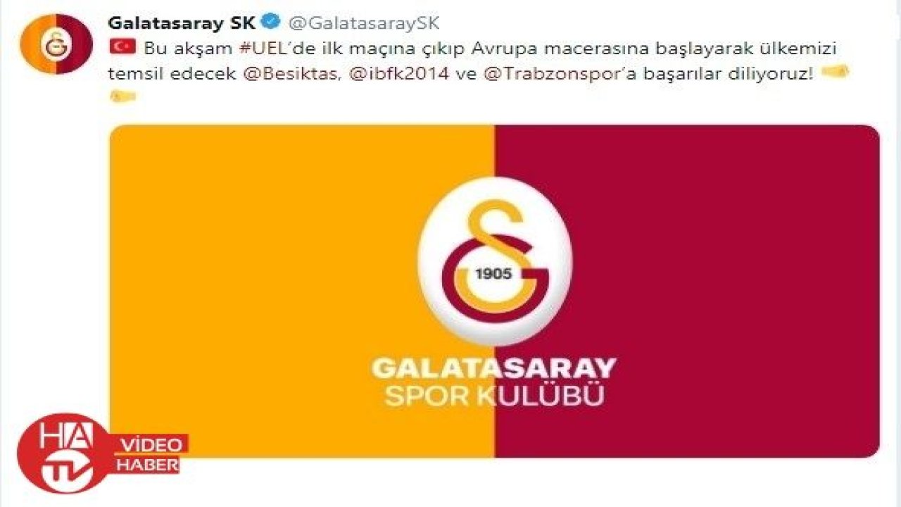 Galatasaray’dan Beşiktaş, Başakşehir ve Trabzonspor’a destek