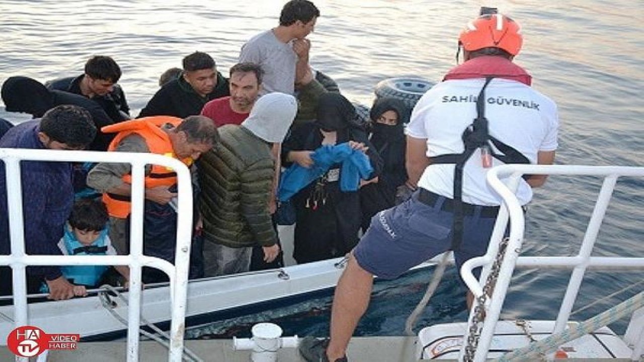 22 göçmen Sahil Güvenlik ekiplerine yakalandı