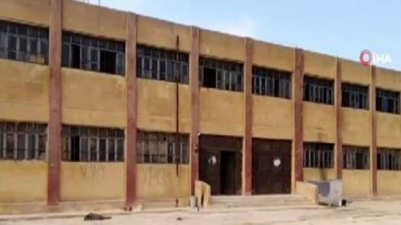 PKK/YPG’nin sözde askeri kampa dönüştürdüğü okul temizlendi