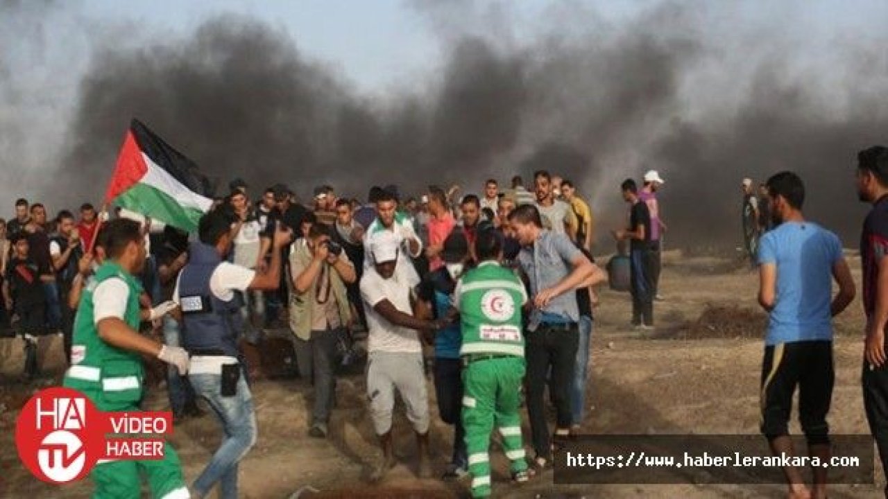 Gazze'deki gösterilerde yaralanan bir Filistinli şehit oldu