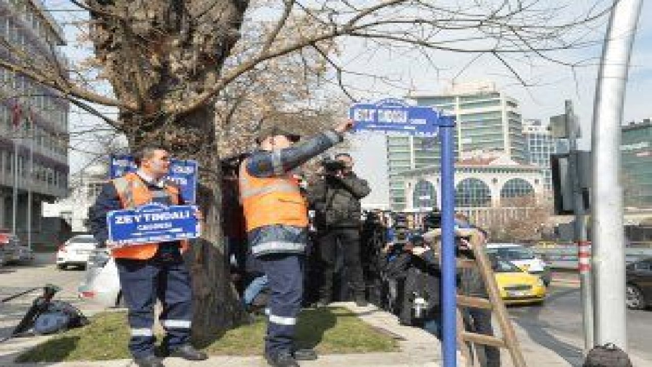 “Nevzat Tandoğan Caddesi”nin ismi “Zeytin Dalı Caddesi” olarak değiştirildi