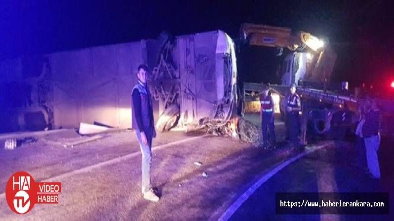 Antalya'da tur otobüsü şarampole devrildi