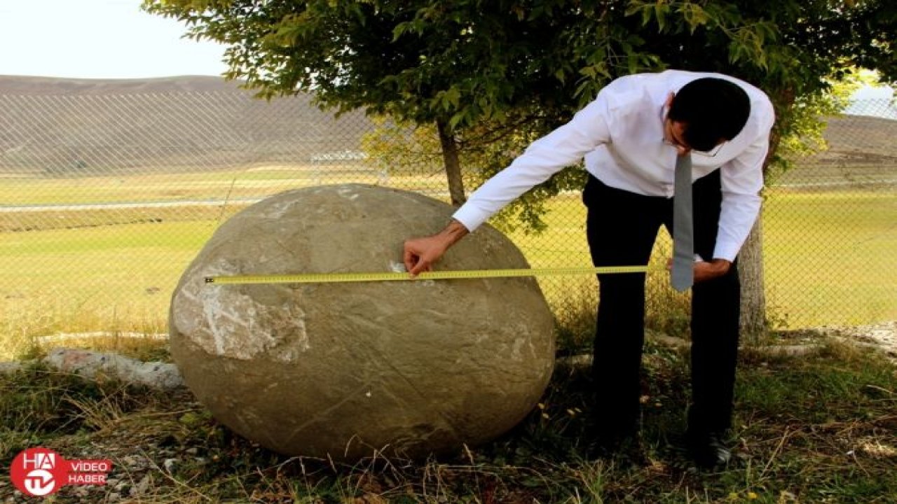 Moğollardan kalma 2 ton ağırlığında mancınık güllesi bulundu