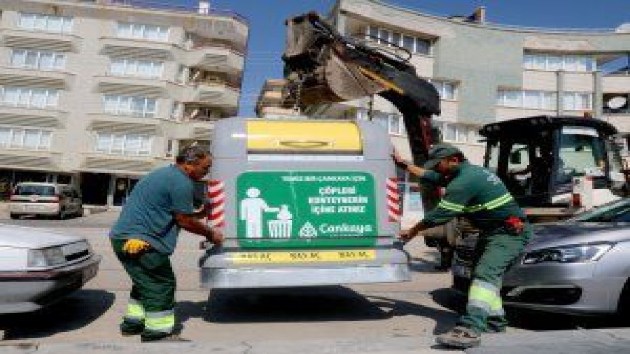 Çankaya Belediyesi'nin “Yeni Sistem Çöp Konteyneri” dağıtımı Dikmen'de başladı