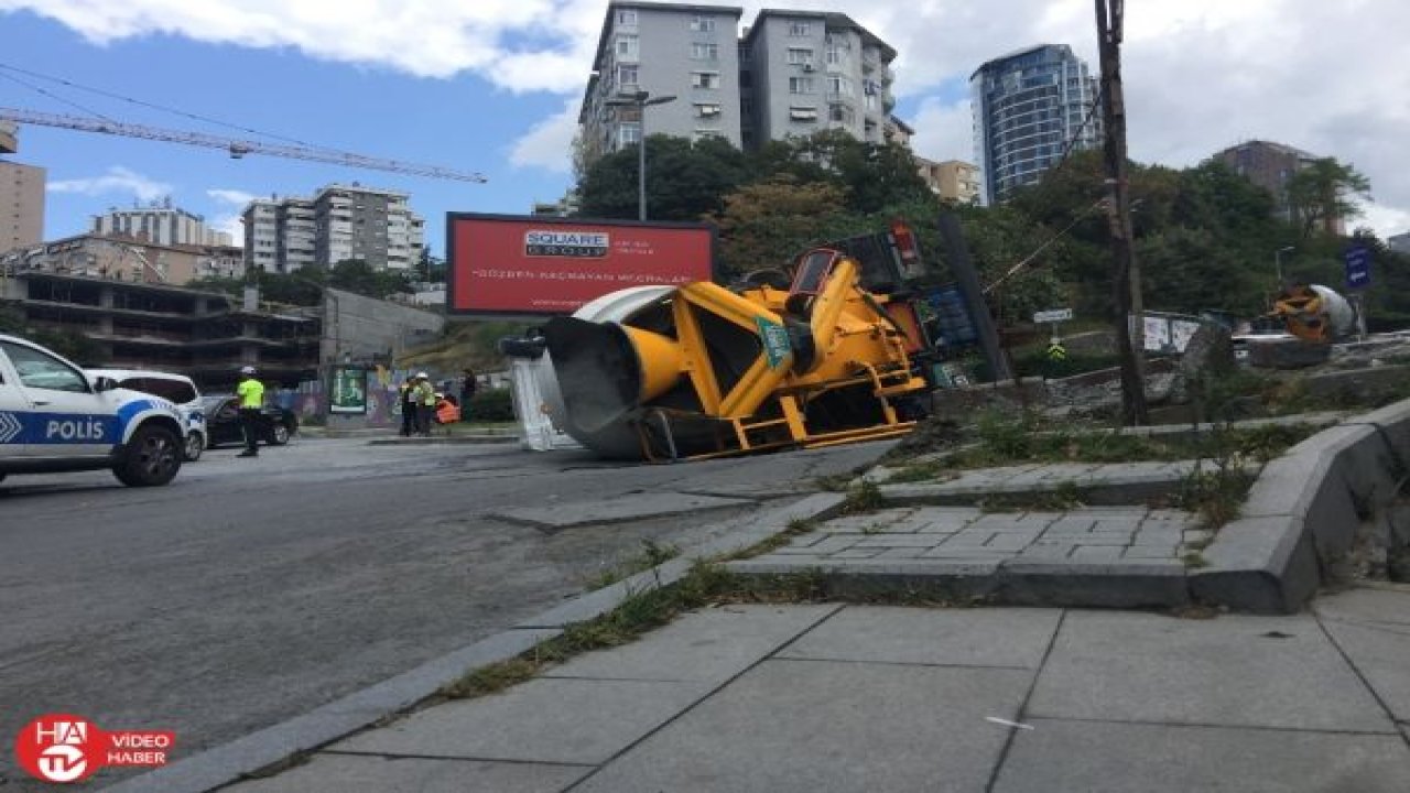 İstanbul’da beton mikseri dehşeti kamerada