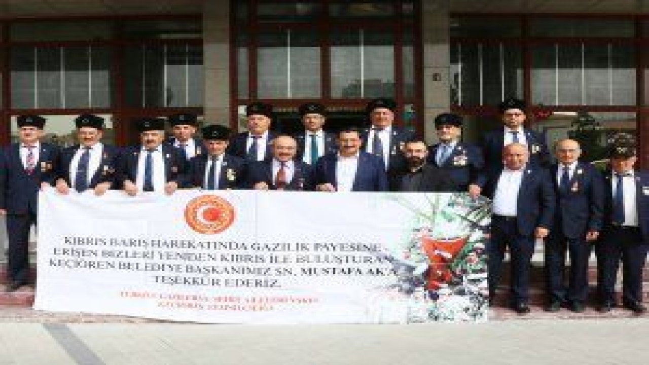 Kıbrıs Barış Harekâtı’na katılan gaziler, Mustafa Ak’a teşekkür ziyaretinde bulundu