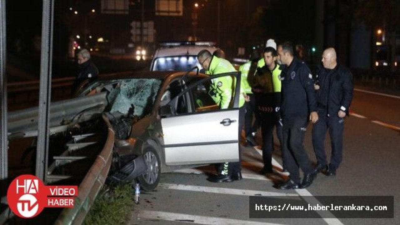 Dehşete Düşüren Kaza: Kafasına Bariyer Saplandı!