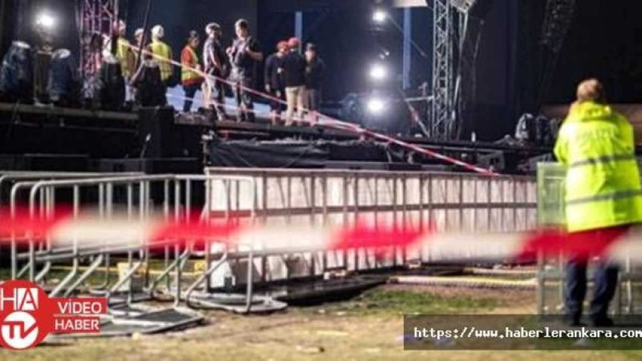 Almanya'da konserde fırtına nedeniyle sahne çöktü