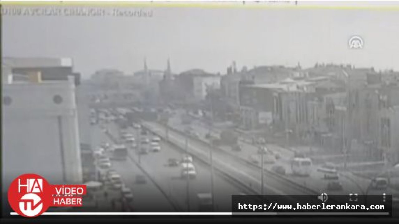 Avcılar’da minaresi çöken cami havadan görüntülendi