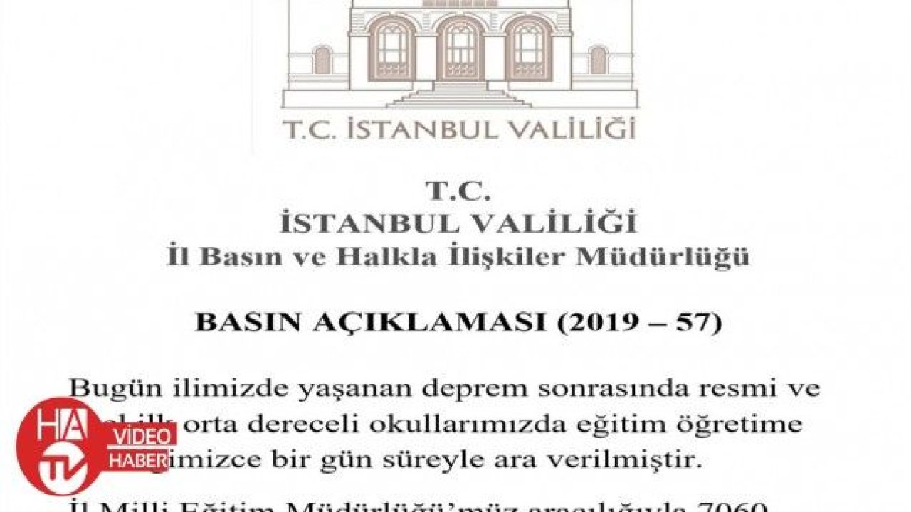 Vali Yerlikaya: "Yarın okullarımızda eğitim ve öğretime devam edilecektir"