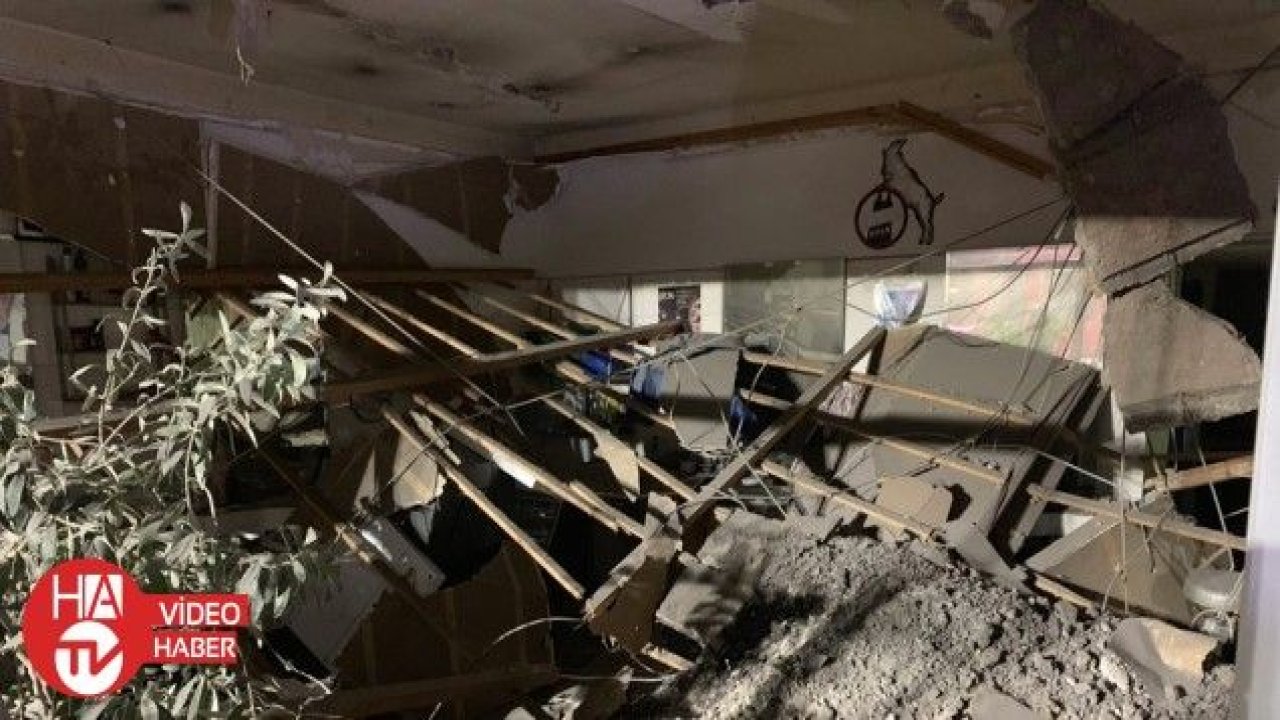 Türk vatandaşına ait kuaförün tavanı çöktü: 3 yaralı